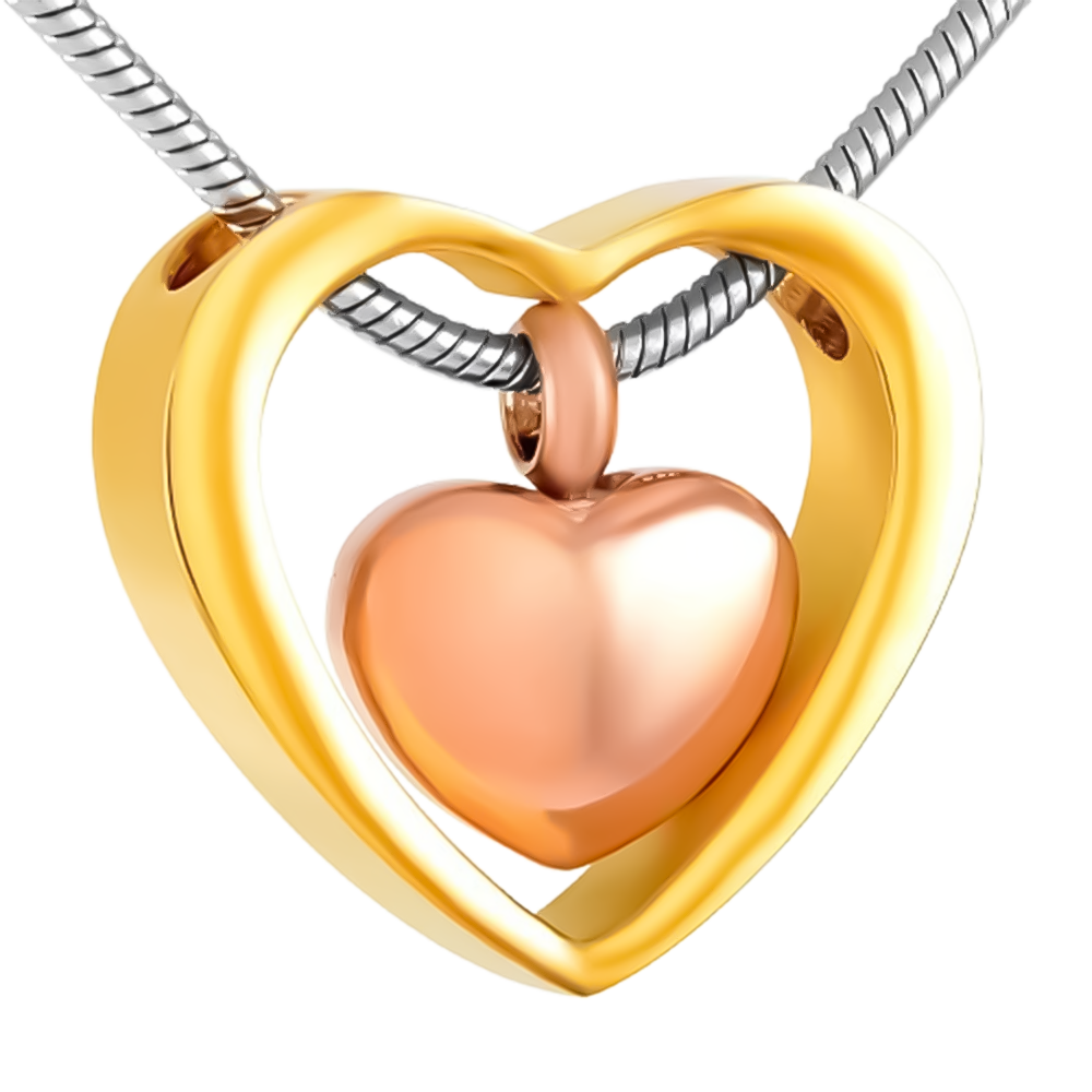 Zilveren hartbedel met roségouden hart, gegraveerd met "Papa," en die blijvende vaderlijke liefde vertegenwoordigt.