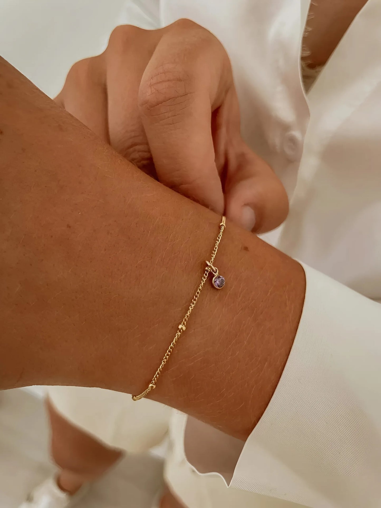 Satellite – Gepersonaliseerde Geboortesteen Armband