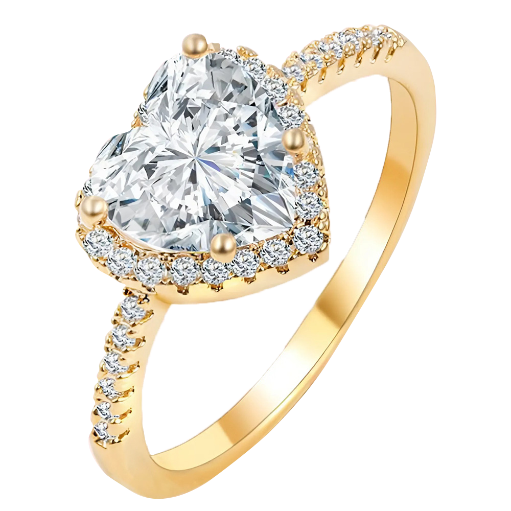 Deze elegante ring presenteert een zilveren hart versierd met glinsterende zirconia, die de puurheid van ware liefde belichaamt