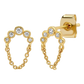 Gouden Ketting Oorbellen met Kristallen Accenten