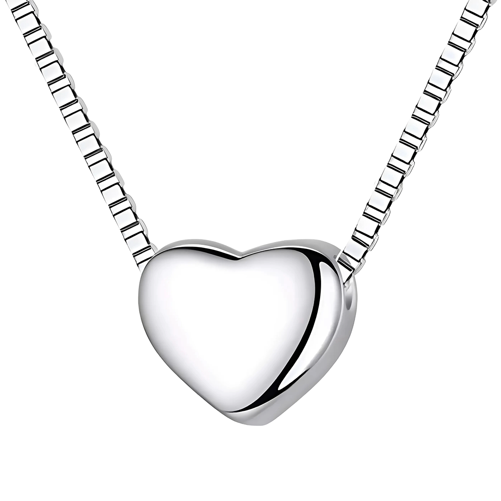 Sterling zilveren hanger, een glanzend symbool van tijdloze liefde en elegantie