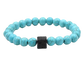 Elegante blauwe graniet armband, elke kraal een getuigenis van de kunst van de natuur