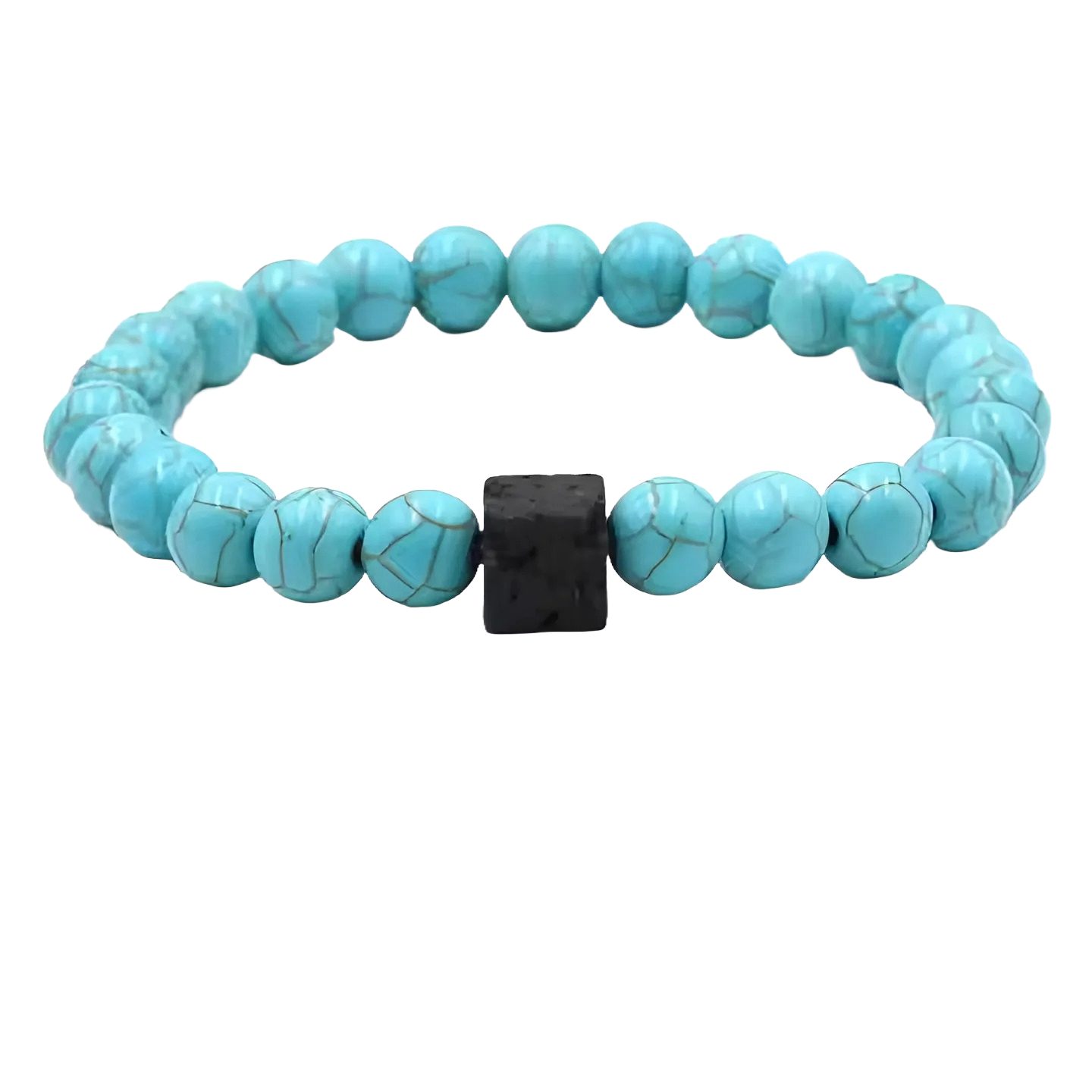 Elegante blauwe graniet armband, elke kraal een getuigenis van de kunst van de natuur