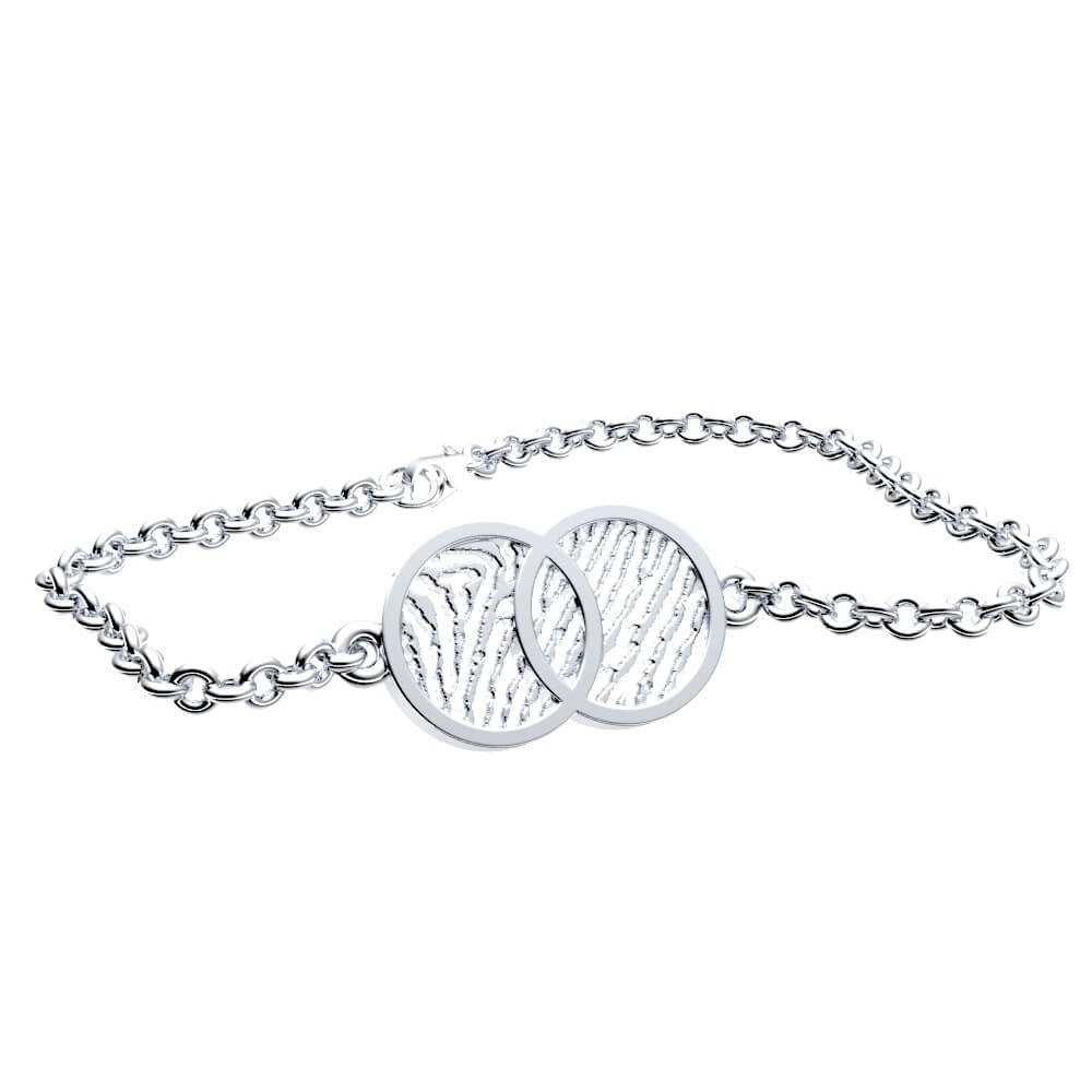 MemoryLink – Gepersonaliseerde Zilveren Vingerafdruk Armband