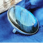 LabradoriteLuxe - Statement Ring van Sterling Zilver