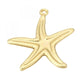 Exquisiet gouden bedeltje dat een zeester uitbeeldt, waarvan elke arm is gedetailleerd om de mysteries van de oceaan diepten op te roepen