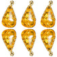 Barnstenen hanger omarmd door geel goud, een fusie van warmte en elegantie