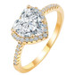 Deze elegante ring presenteert een zilveren hart versierd met glinsterende zirconia, die de puurheid van ware liefde belichaamt